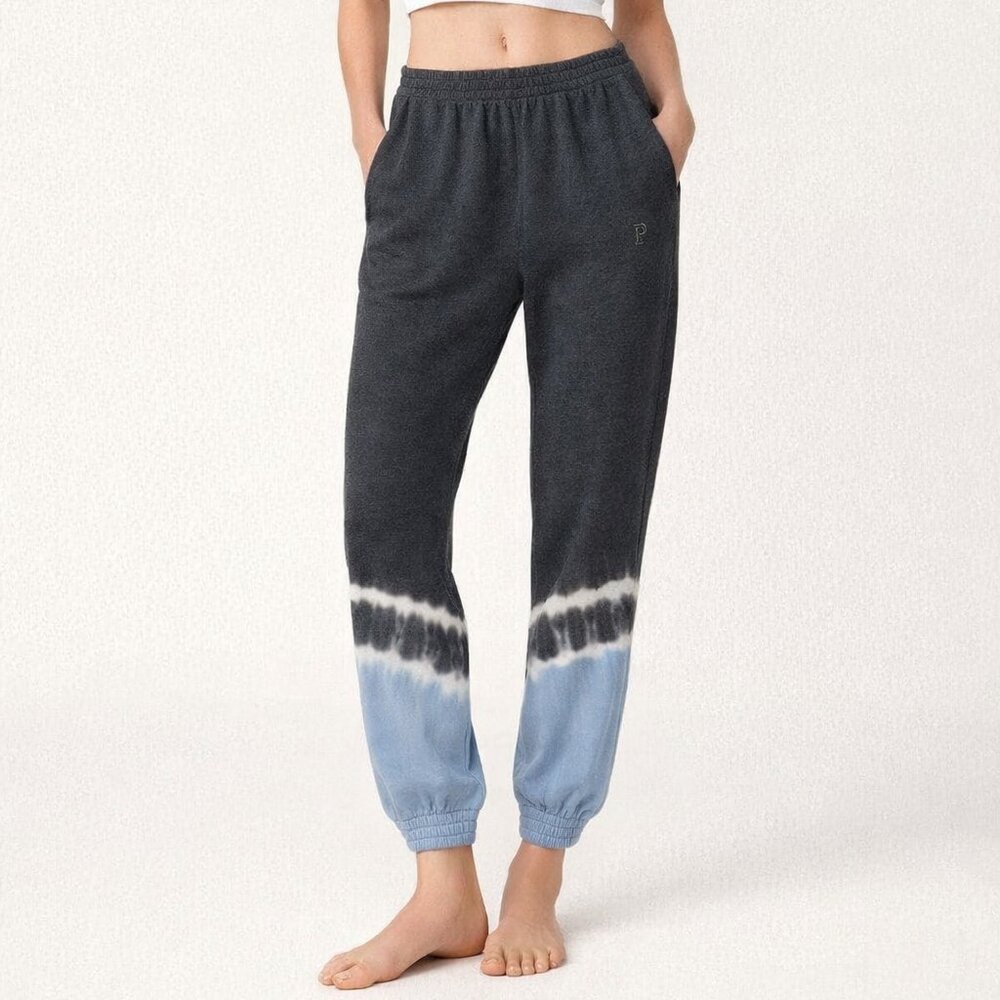 New Victoria's Secret PINK XS Gray Tie Dye‎ High Waist Campus Jogger Sweatpants